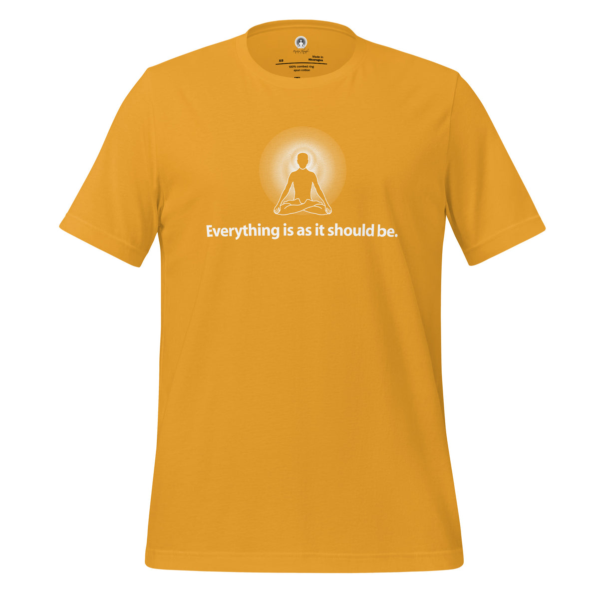 "Everything is as it should be" Positive Thought Brand Unisex T-Shirt (White Graphic)