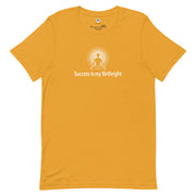 "Success is my Birthright" Positive Thought Brand Unisex T-Shirt (White Graphic)