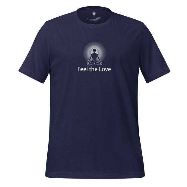 "Feel the Love" Positive Thought Brand Unisex T-Shirt (White Graphic)