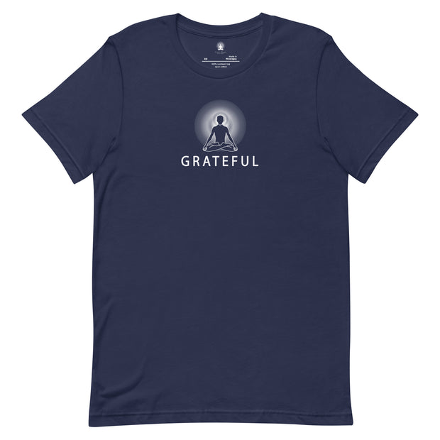 "GRATEFUL" Positive Thought Brand Unisex T-Shirt (White Graphic)
