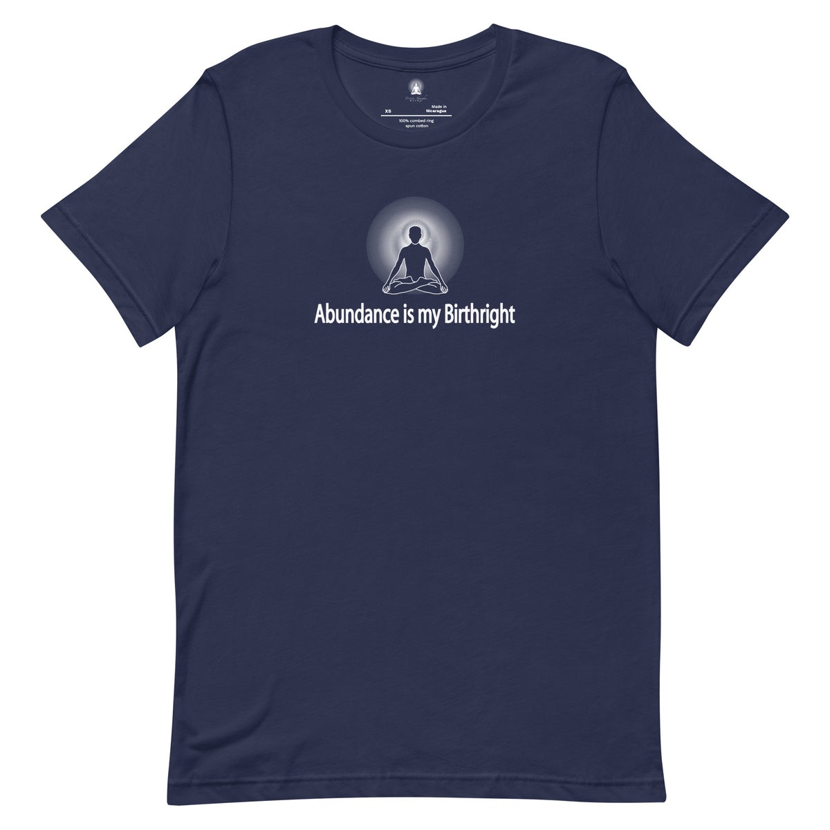 "Abundance is my Birthright" Positive Thought Brand Unisex T-Shirt (White Graphic)