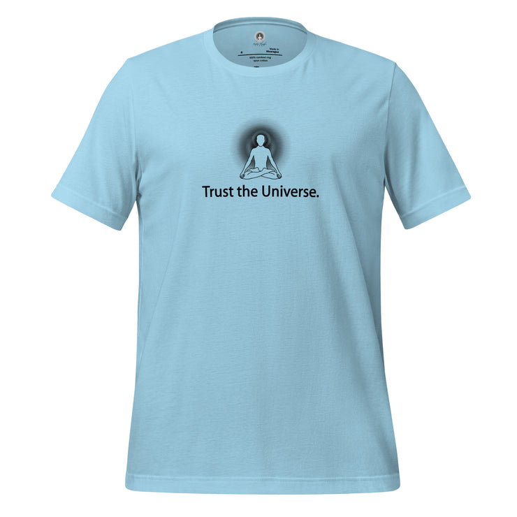 "Trust the Universe" Positive Thought Brand Unisex T-Shirt (Black Graphic)
