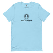 "Free Your Spirit" Positive Thought Brand Unisex T-Shirt (Black Graphic)