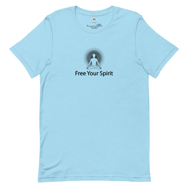 "Free Your Spirit" Positive Thought Brand Unisex T-Shirt (Black Graphic)