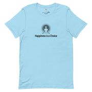 "Happiness is a Choice" Positive Thought Brand Unisex T-Shirt (Black Graphic)