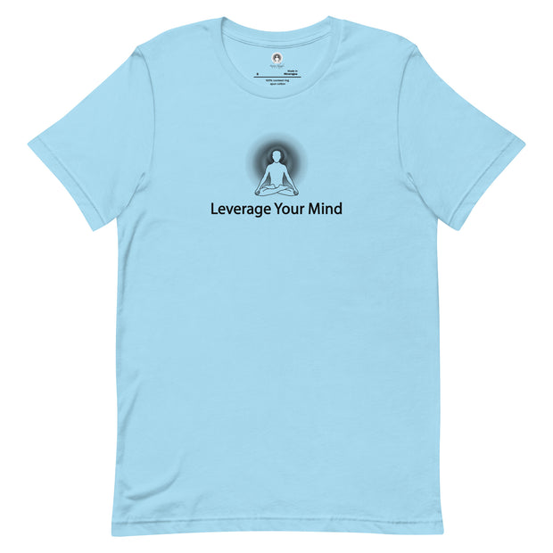 "Leverage Your Mind" Positive Thought Brand Unisex T-Shirt (Black Graphic)