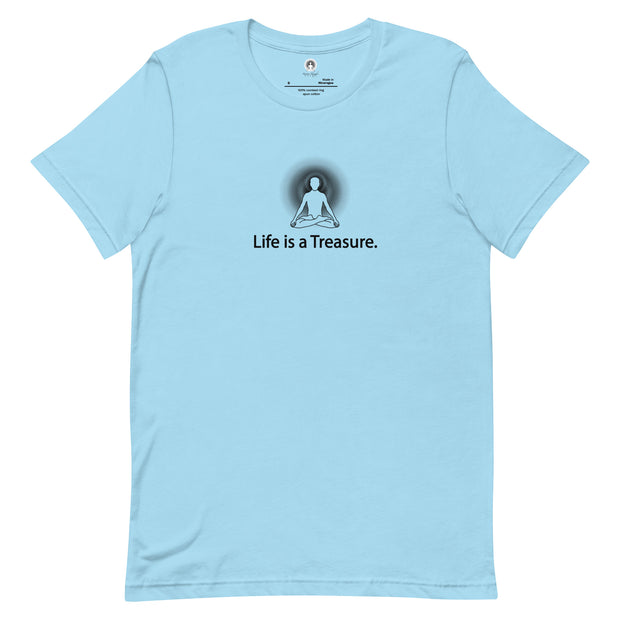 "Life is a Treasure" Positive Thought Brand Unisex T-Shirt (Black Graphic)