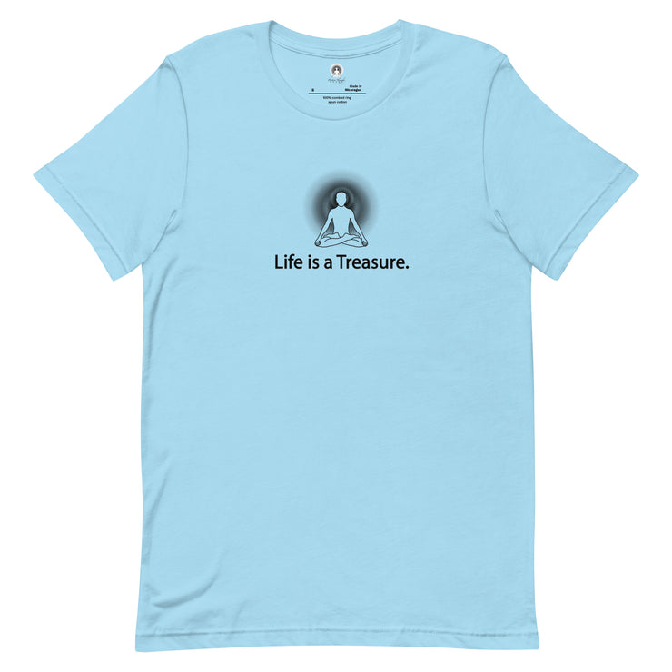"Life is a Treasure" Positive Thought Brand Unisex T-Shirt (Black Graphic)