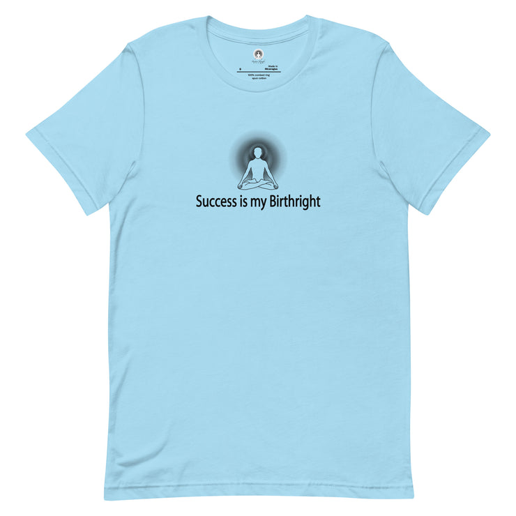 "Success is my Birthright" Positive Thought Brand Unisex T-Shirt (Black Graphic)
