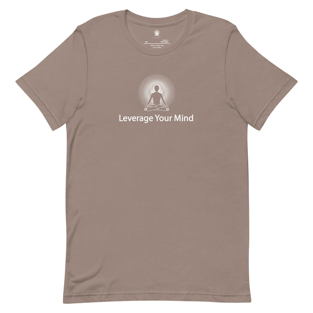 "Leverage Your Mind" Positive Thought Brand Unisex T-Shirt (White Graphic)