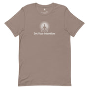 "Set Your Intention" Positive Thought Brand Unisex T-Shirt (White Graphic)