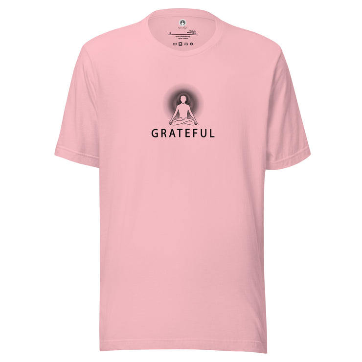 "GRATEFUL" Positive Thought Brand Unisex T-Shirt (Black Graphic)