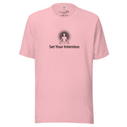 "Set Your Intention" Positive Thought Brand Unisex T-Shirt (Black Graphic)
