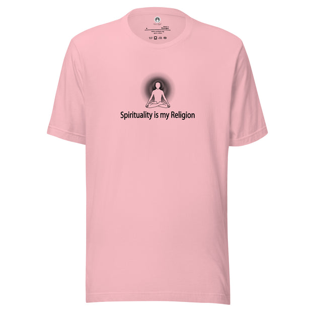 "Spirituality is my Religion" Positive Thought Brand Unisex T-Shirt (Black Graphic)