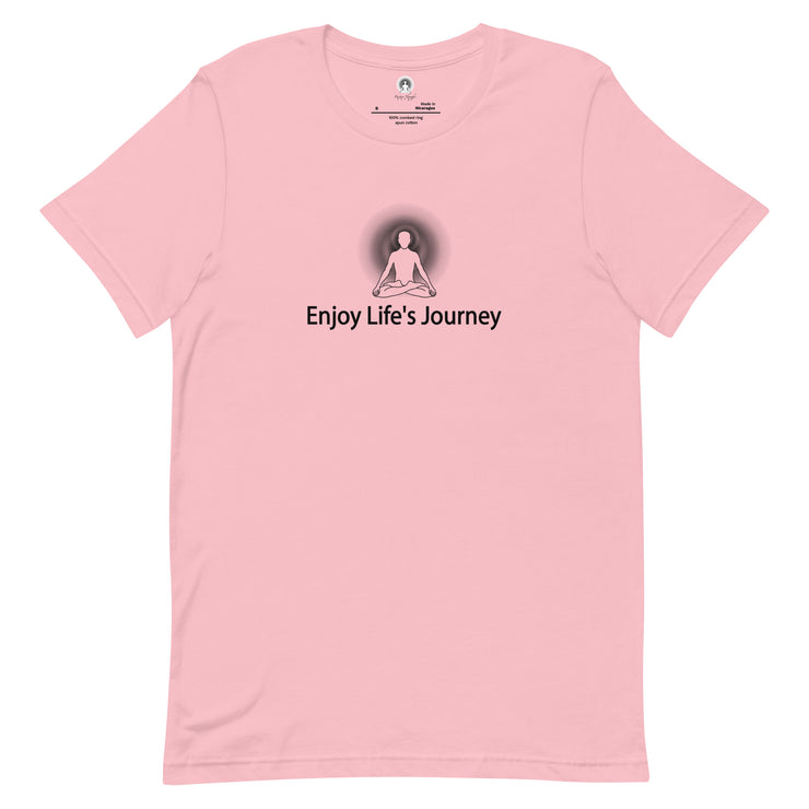"Enjoy Life's Journey" Positive Thought Brand Unisex T-Shirt (Black Graphic)
