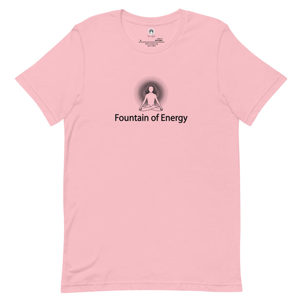 "Fountain of Energy" Positive Thought Brand Unisex T-Shirt (Black Graphic)