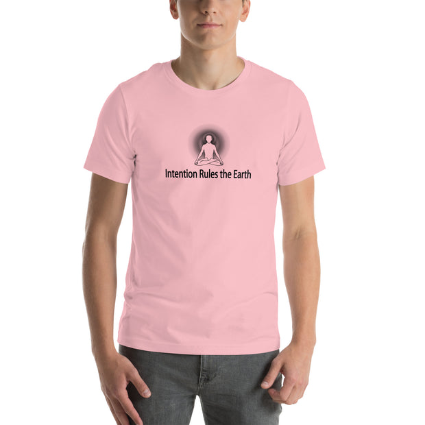 "Intention Rules the Earth" Positive Thought Brand Unisex T-Shirt (Black Graphic)