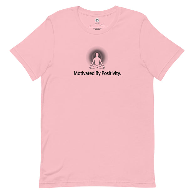 "Motivated by Positivity" Positive Thought Brand Unisex T-Shirt (Black Graphic)
