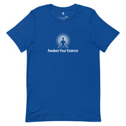 "Awaken Your Essence" Positive Thought Brand Unisex T-Shirt (White Graphic)