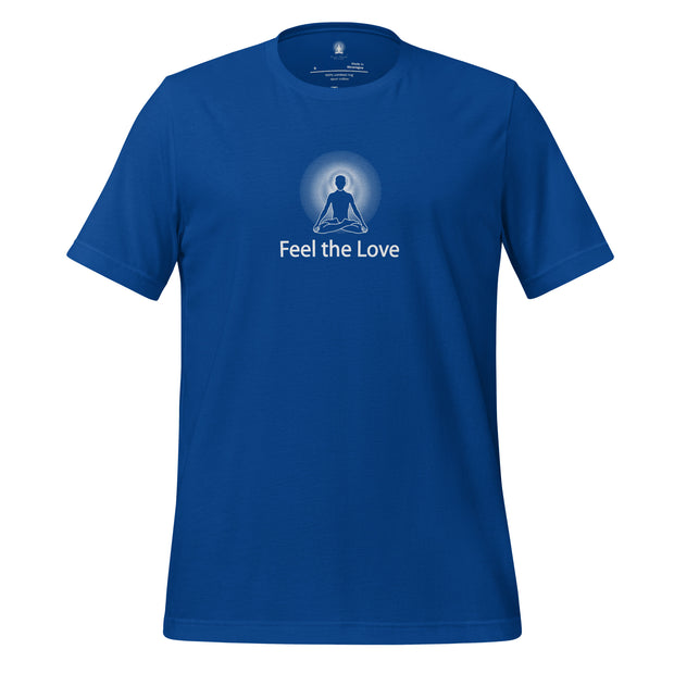 "Feel the Love" Positive Thought Brand Unisex T-Shirt (White Graphic)