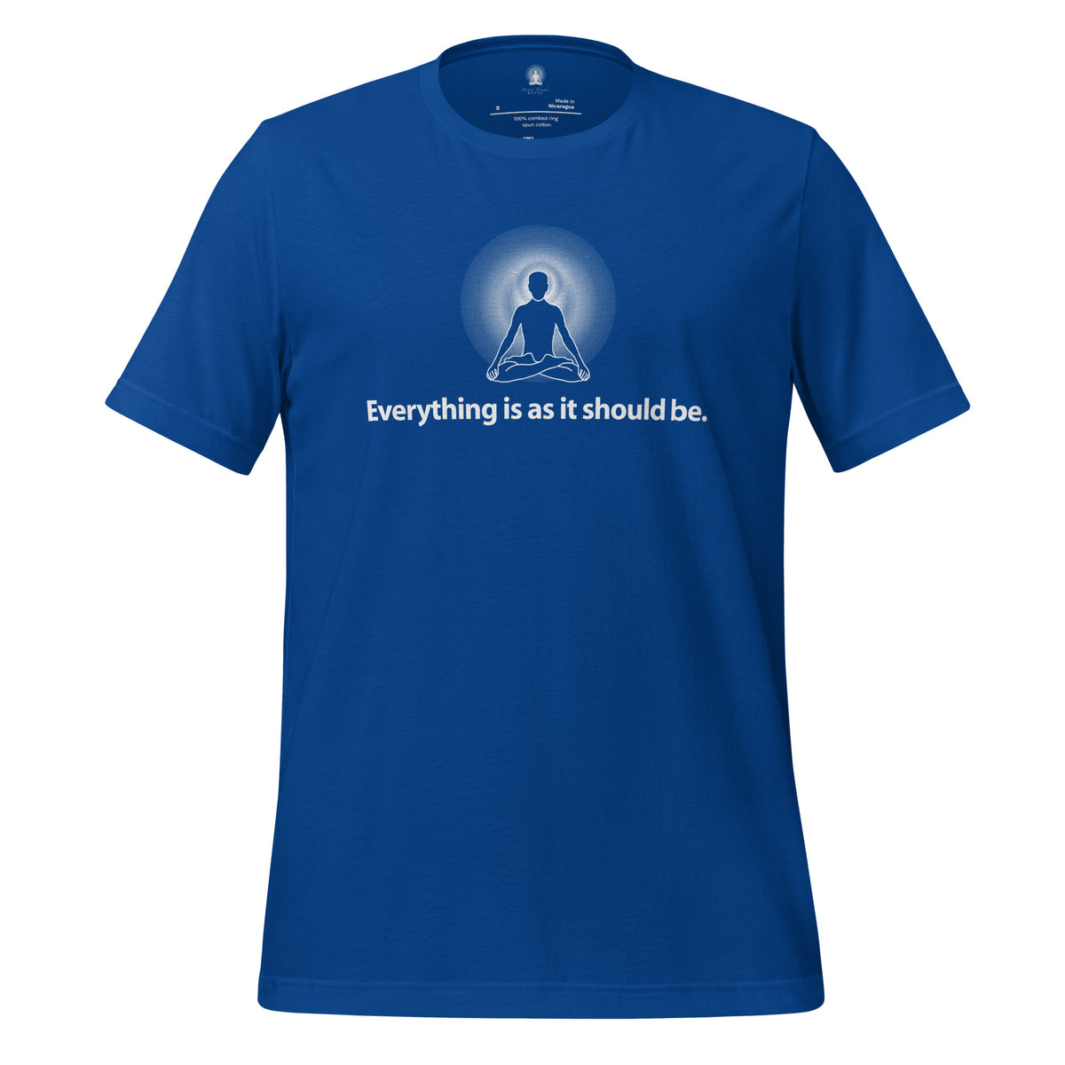 "Everything is as it should be" Positive Thought Brand Unisex T-Shirt (White Graphic)