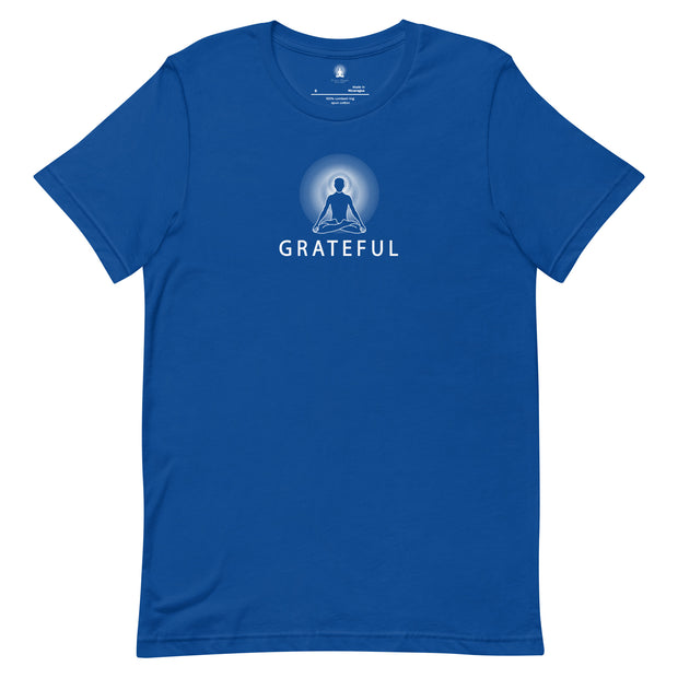 "GRATEFUL" Positive Thought Brand Unisex T-Shirt (White Graphic)