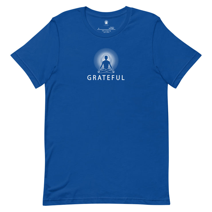 "GRATEFUL" Positive Thought Brand Unisex T-Shirt (White Graphic)