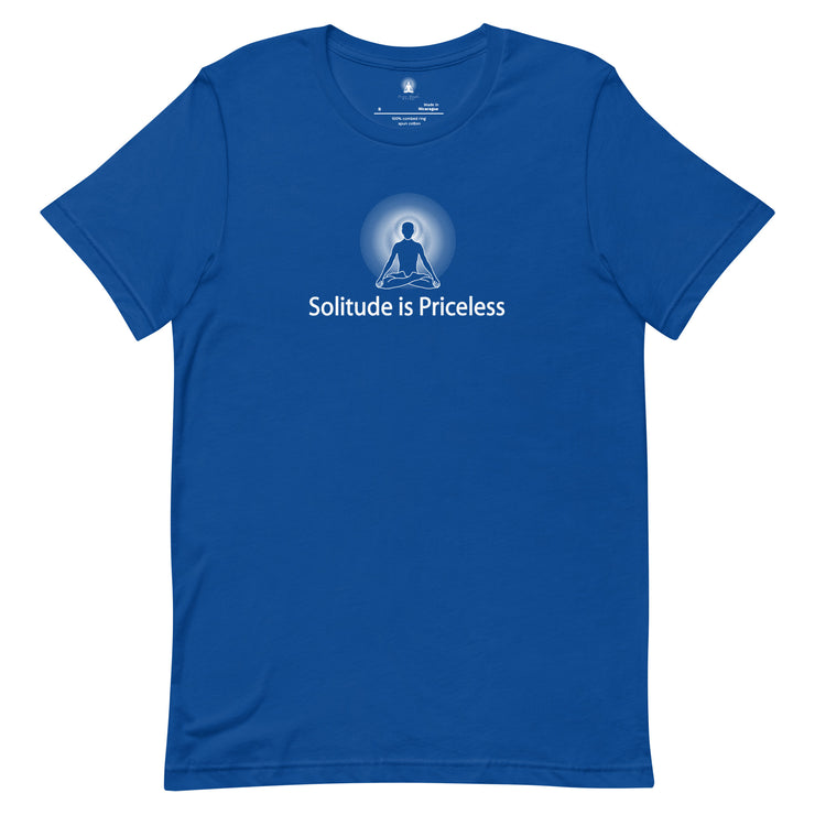 "Solitude is Priceless" Positive Thought Brand Unisex T-Shirt (Black Graphic)