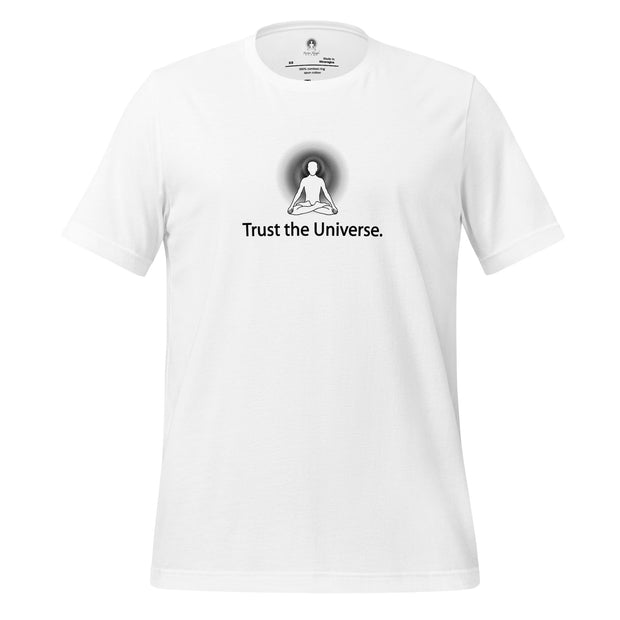"Trust the Universe" Positive Thought Brand Unisex T-Shirt (Black Graphic)
