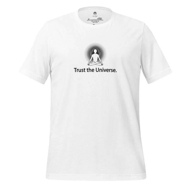 "Trust the Universe" Positive Thought Brand Unisex T-Shirt (Black Graphic)