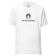 "Set Your Intention" Positive Thought Brand Unisex T-Shirt (Black Graphic)