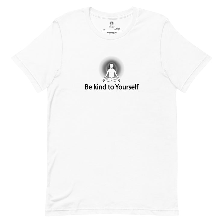 "Be kind with Yourself" Positive Thought Brand Unisex T-Shirt (Black Graphic)
