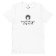 "Change Your Thoughts, Change Your Life" Positive Thought Brand Unisex T-Shirt (Black Graphic)