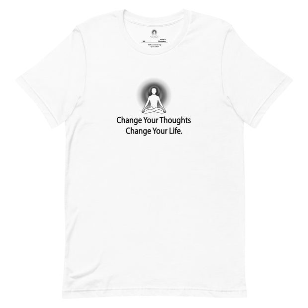 "Change Your Thoughts, Change Your Life" Positive Thought Brand Unisex T-Shirt (Black Graphic)