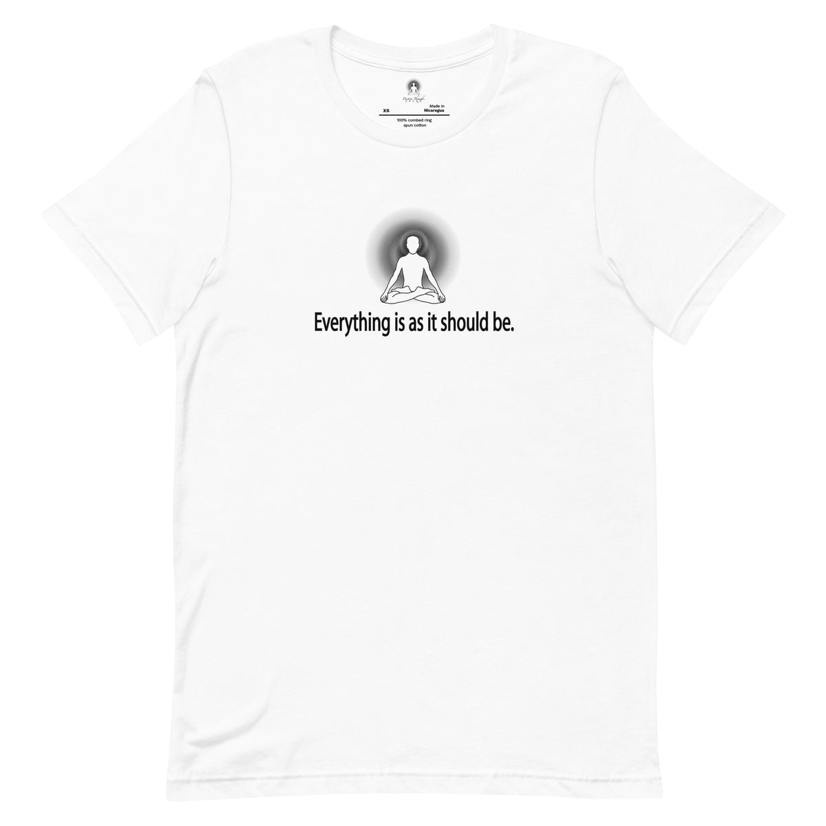 "Everything is as it should be" Positive Thought Brand Unisex T-Shirt (Black Graphic)