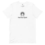 "Free Your Spirit" Positive Thought Brand Unisex T-Shirt (Black Graphic)