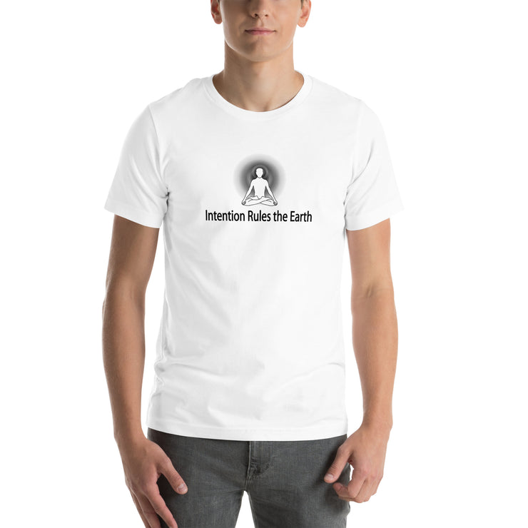 "Intention Rules the Earth" Positive Thought Brand Unisex T-Shirt (Black Graphic)
