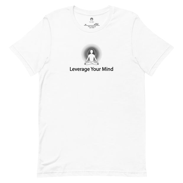 "Leverage Your Mind" Positive Thought Brand Unisex T-Shirt (Black Graphic)