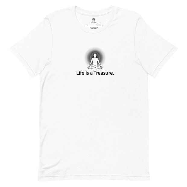 "Life is a Treasure" Positive Thought Brand Unisex T-Shirt (Black Graphic)