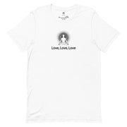 "Love Love Love" Positive Thought Brand Unisex T-Shirt (Black Graphic)