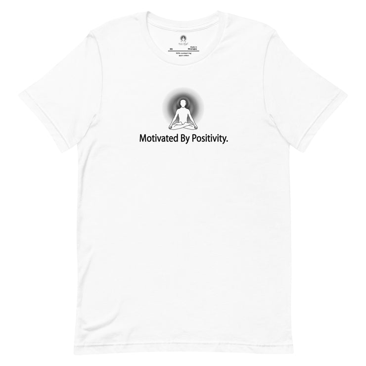 "Motivated by Positivity" Positive Thought Brand Unisex T-Shirt (Black Graphic)