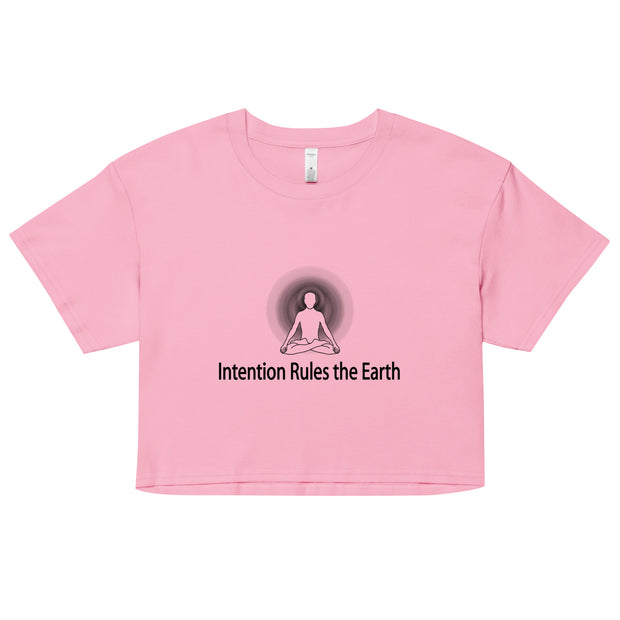 "Inquire Within" Positive Thought Brand Women’s Crop Top (Black Graphic)