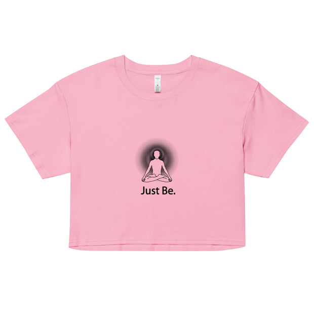 "Just Be" Positive Thought Brand Women’s Crop Top (Black Graphic)