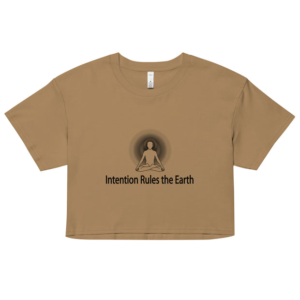 "Inquire Within" Positive Thought Brand Women’s Crop Top (Black Graphic)