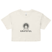 "GRATEFUL" Positive Thought Brand Women’s Crop Top (Black Graphic)