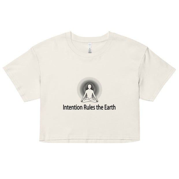"Inquire Within" Positive Thought Brand Women’s Crop Top (Black Graphic)