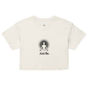 "Just Be" Positive Thought Brand Women’s Crop Top (Black Graphic)