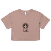 "Just Be" Positive Thought Brand Women’s Crop Top (Black Graphic)