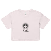 "Just Be" Positive Thought Brand Women’s Crop Top (Black Graphic)
