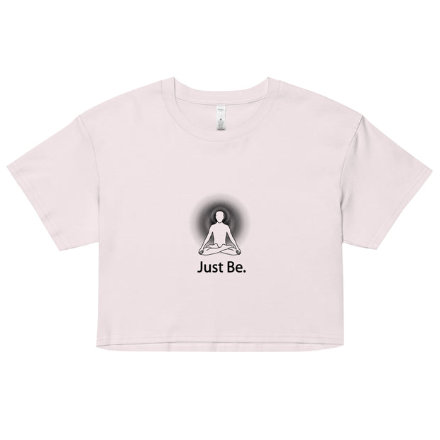 "Just Be" Positive Thought Brand Women’s Crop Top (Black Graphic)